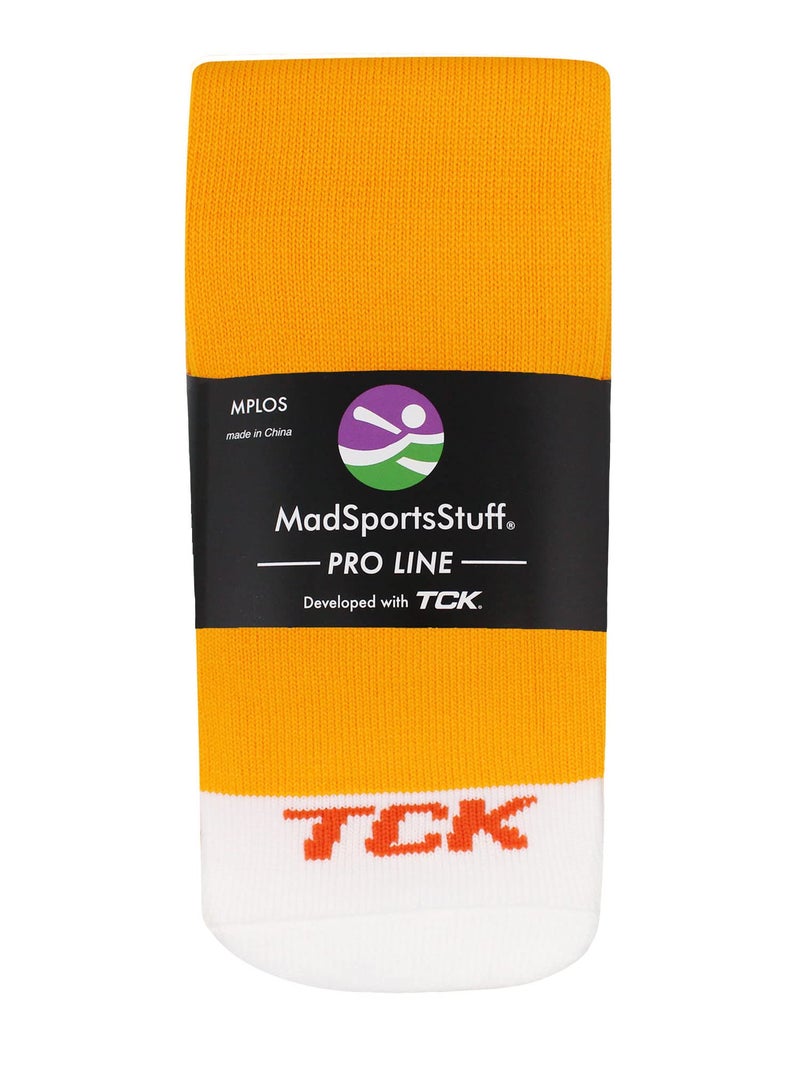 MadSportsStuff جوارب بيسبول ماد سبورتس ستاف برو لاين فوق الساق (ذهبي، كبير) - Image 2